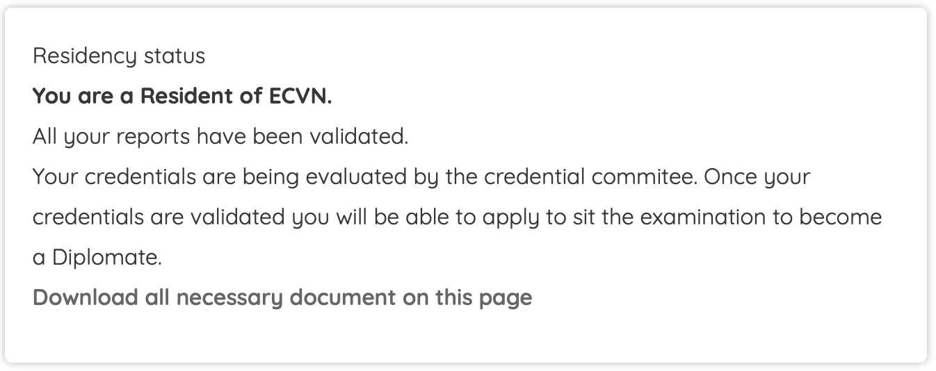 Credentials submitted without payment